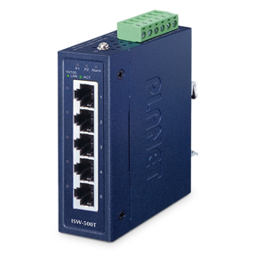 Planet Switch, Industrial 5-port 10/100TX Compact Ethernet Switch, ISW-500T