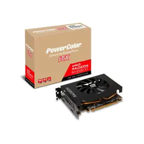PowerColor RX6500XT ITX, 4GB GDDR6, AMD Radeon, AXRX 6500XT 4GBD6-DH