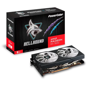 PowerColor RX7600 Hellhound OC, 8GB GDDR6, AMD Radeon, RX7600 8G-L/OC