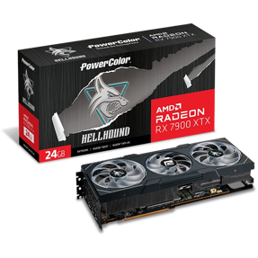 PowerColor RX7900XTX Hellhound OC, 24GB GDDR6, AMD Radeon, RX 7900XTX 24G-L/OC