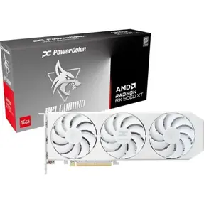 PowerColor RX9060XT Hellhound Spectral OC, 16GB GDDR6, AMD Radeon, RX9060XT 16G-L/OC/WHITE