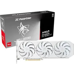 PowerColor RX9060XT Hellhound Spectral White 16GB, AMD Radeon, 16GB GDDR6, RX9060XT 16G-L/OC/WHITE