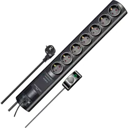 Produžna letvica Brennenstuhl Comfort- Line, 7xŠuko/2m sa prekidačem, crna, 1153300467