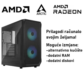 Računalo ADM Gaming High Range G226 AMD Ryzen 7 9700X, 16GB DDR5, 1TB SSD NVMe, RX7700XT, No OS