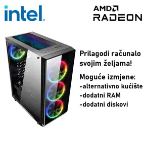 Računalo ADM Gaming High Range G273 Intel i5-14400F, 16GB DDR5, 1TB SSD NVMe, RX9070, No OS