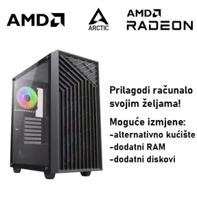 Računalo ADM Gaming High Range G276 AMD Ryzen 5 9600X, 16GB DDR5, 1TB SSD NVMe, RX9070, No OS