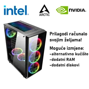 Računalo ADM Gaming High Range G295 Intel i5-14400F, 16GB DDR5, 1TB SSD NVMe, RTX5070, No OS