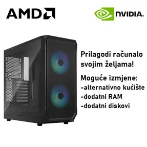 Računalo ADM Gaming High Range G358 AMD Ryzen 7 9700X, 32GB DDR5, 1TB SSD NVMe, RTX5070Ti, No OS