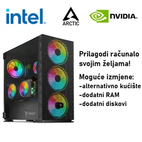 Računalo ADM Gaming High Range G377 Intel CORE ULTRA 5 250K Plus, 16GB DDR5, 1TB SSD NVMe, RTX5070, No OS