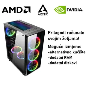 Računalo ADM Gaming High Range G391 AMD Ryzen 7 5800X3D, 16GB DDR4, 1TB SSD NVMe, RTX5060 8GB, No OS