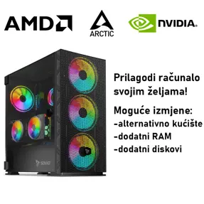 Računalo ADM Gaming High Range G392 AMD Ryzen 7 5800X3D, 16GB DDR4, 1TB SSD NVMe, RTX5070 12GB, No OS
