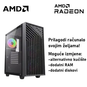 Računalo ADM Gaming Middle Range G125 AMD Ryzen 5 5600, 16GB DDR4, 1TB SSD NVMe, RX7600, No OS