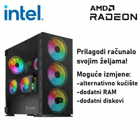 Računalo ADM Gaming Middle Range G299 Intel i5-12400F, 16GB DDR4, 1TB SSD NVMe, RTX3050, No OS