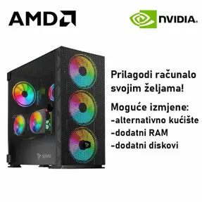 Računalo ADM Gaming Middle Range G309 AMD Ryzen 7 5700X, 16GB DDR4, 1TB SSD NVMe, RTX5060Ti 16GB, No OS