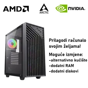Računalo ADM Gaming Middle Range G360 AMD Ryzen 5 9600X, 16GB DDR5, 1TB SSD NVMe, RTX5050, No OS