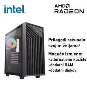 Računalo ADM Gaming Middle Range G87 Intel i5-13400F, 16GB DDR4, 1TB SSD NVMe, RX7600, No OS
