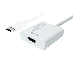 Adapter USB 3.1, 0.10m, USB-C/HDMI M/F, Roline, Bijeli, 12.99.3210