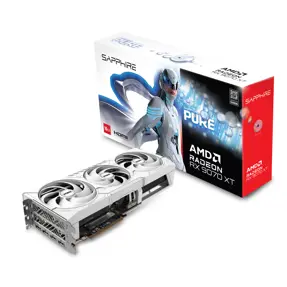 Sapphire RX9070XT Pure OC, 16GB GDDR6, AMD Radeon, white, Gaming, 11348-02-20G
