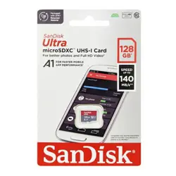 SD micro 128GB Sandisk Ultra, 140MB/s, SDSQUAB-128G-GN6MN