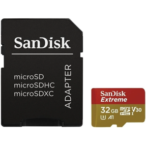 SD micro 32GB Sandisk Extreme, adapter, SDSQXAF-032G-GN6MA