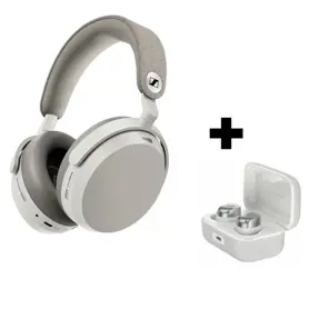 Sennheiser slušalice Momentum 5 Wireless, White, 800079 + Sennheiser slušalice Momentum True Wireless 4, Silver, 700366, PROMO