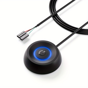 TEUCER KG-02-U-AF vanjska tipka za paljenje računala, desktop switch, okrugla, 1.65m