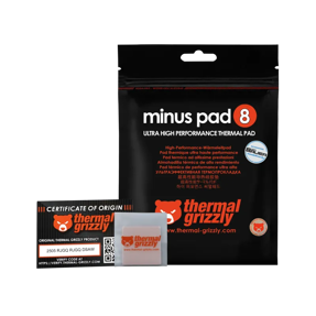 Thermal pad Thermal Grizzly Minus Pad 8, 100x100x1mm, TG-MP8-100-100-10-1R