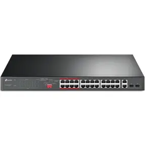 TP-Link Switch TL-SL1226P, 24-Port 10/100Mbps + 2-Port Gigabit Unmanaged PoE+ Switch