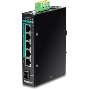 TRENDnet Switch, 5-port, SFP, PoE, Managed, Metal Casing, TI-PG541I