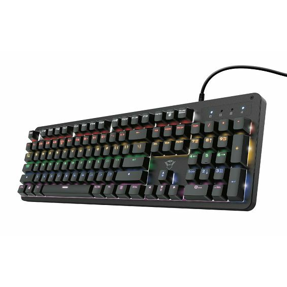 Trust tipkovnica GXT 863 Mazz, Gaming, mehanička, osvjetljena, US, crna, USB, 24200 (Xbox One)