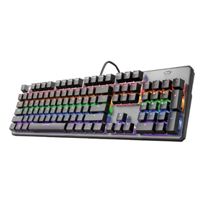 Trust tipkovnica GXT 865 Asta, Gaming, mehanička, osvjetljena, US, crna, USB, 22630 (PS4, Xbox One)