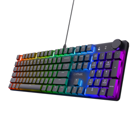 Trust tipkovnica GXT 866 Torix, Gaming, mehanička, RGB, US, crna, USB, 24910 (PS5, Xbox)