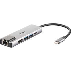 USB-C Hub D-Link DUB-M520 5-in-1, USB-A, USB-C, PD, HDMI, RJ45