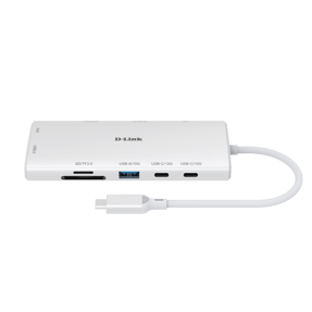 USB-C Hub D-Link DUP-A01 10-in-1, USB-A, USB-C, PD, HDMI, SD, MicroSD, RJ45