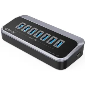 USB-C Hub Orico 7-port, USB-A, M3U3-7A-10-BK-BP