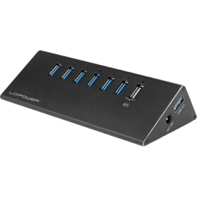 USB Hub LC-Power 7-port, USB-A, power adapter, LC-HUB-2B-7