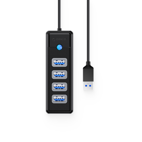 USB Hub Orico 4-port, USB-A, PW4U-U3-015-BK-EP