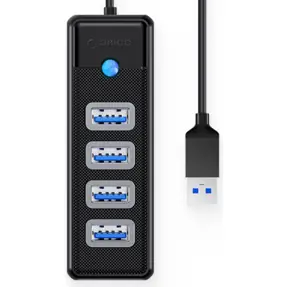 USB Hub Orico 4-port, USB-A, PW4U-U3-015-BK-EP