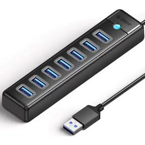 USB Hub Orico 7-port, USB-A, PW7U-U3-10-BK-EP