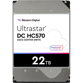 WD 22TB 3.5", 7200rpm, 512MB, 512e, Ultrastar DC HC570, WUH722222ALE6L4, 0F48155
