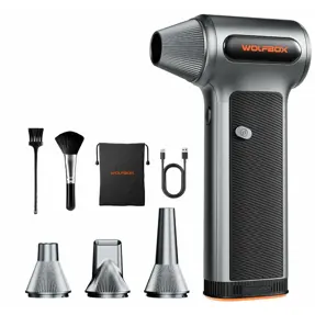 WOLFBOX MF200 Compressed Air Duster, 110000 rpm, Super Power Cordless Air Duster