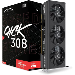 XFX RX7600 Speedster QICK 308, 8GB GDDR6, AMD Radeon, RX-76PQICKBY