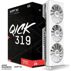 XFX RX7800XT Speedster QICK 319 Radeon Core Edition White, 16GB GDDR6, AMD RX 7800 XT, RX-78TQICKW9