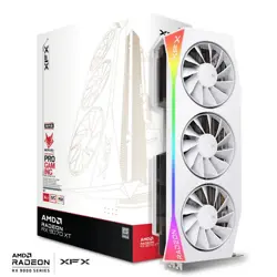 XFX RX9070XT MERCURY Gaming RGB 16GB OC, AMD Radeon, 16GB DDR6, WHITE, RX-97TRGBBW9