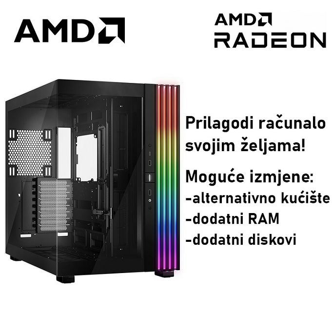 Računalo ADM Gaming High Range G367 AMD Ryzen 7 9850X3D, 16GB DDR5, 1TB SSD NVMe, RX9070XT, No OS - Slika 1