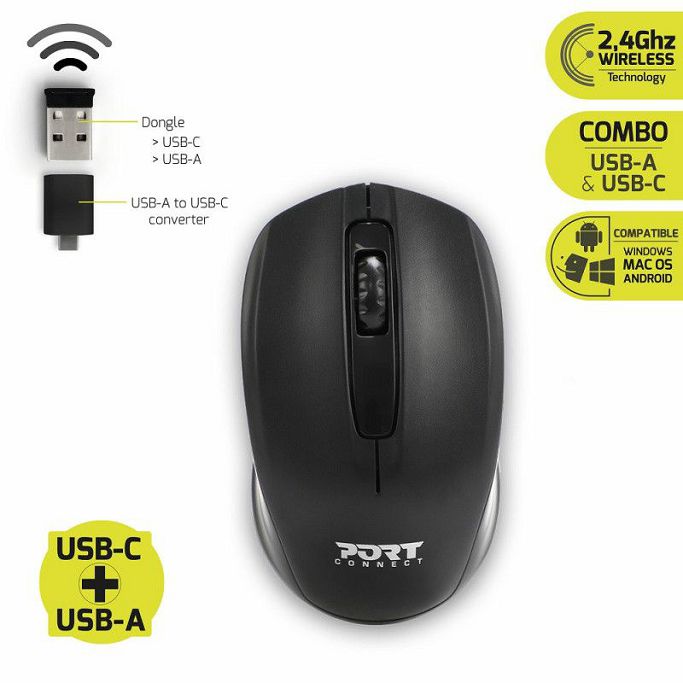 Torba za laptop Port Premium Pack TL 15.6" + bežični miš, crna, 501873 - Slika 4