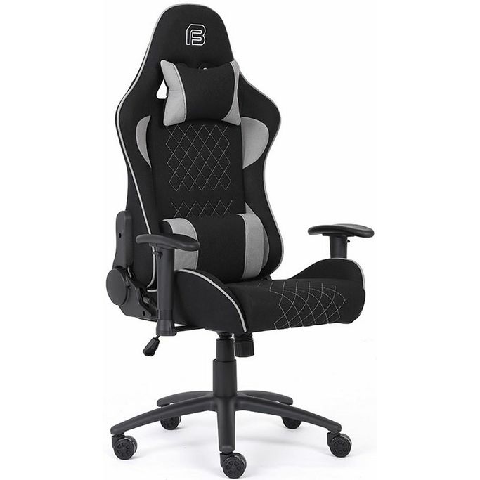 Bit Force gaming stolica Khan F-2D, tkanina, crno/siva - Slika 1