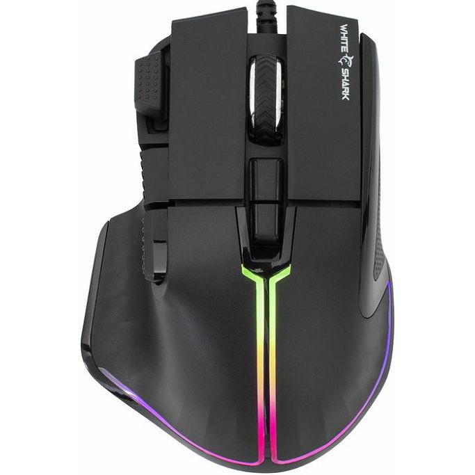 White Shark žični miš GM-9006 MARROK RGB, USB, optički, 12.000dpi, crni - Slika 1