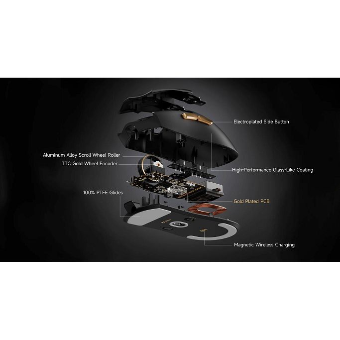 MCHOSE bežični miš K7 Ultra, Black, MC-K7-5 - Slika 2