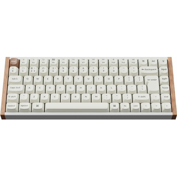 Keychron mehanička tipkovnica K2 HE, Bluetooth/2.4GHz, White Wooden, UK Layout, HR znakovi, K2H-Q1-UK - Slika 1